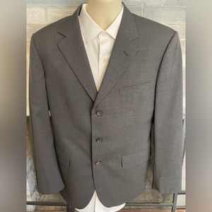 Brooks Brothers Brooksease Blazer Sport Coat Jacket‎ Mens 42R Dark Gray